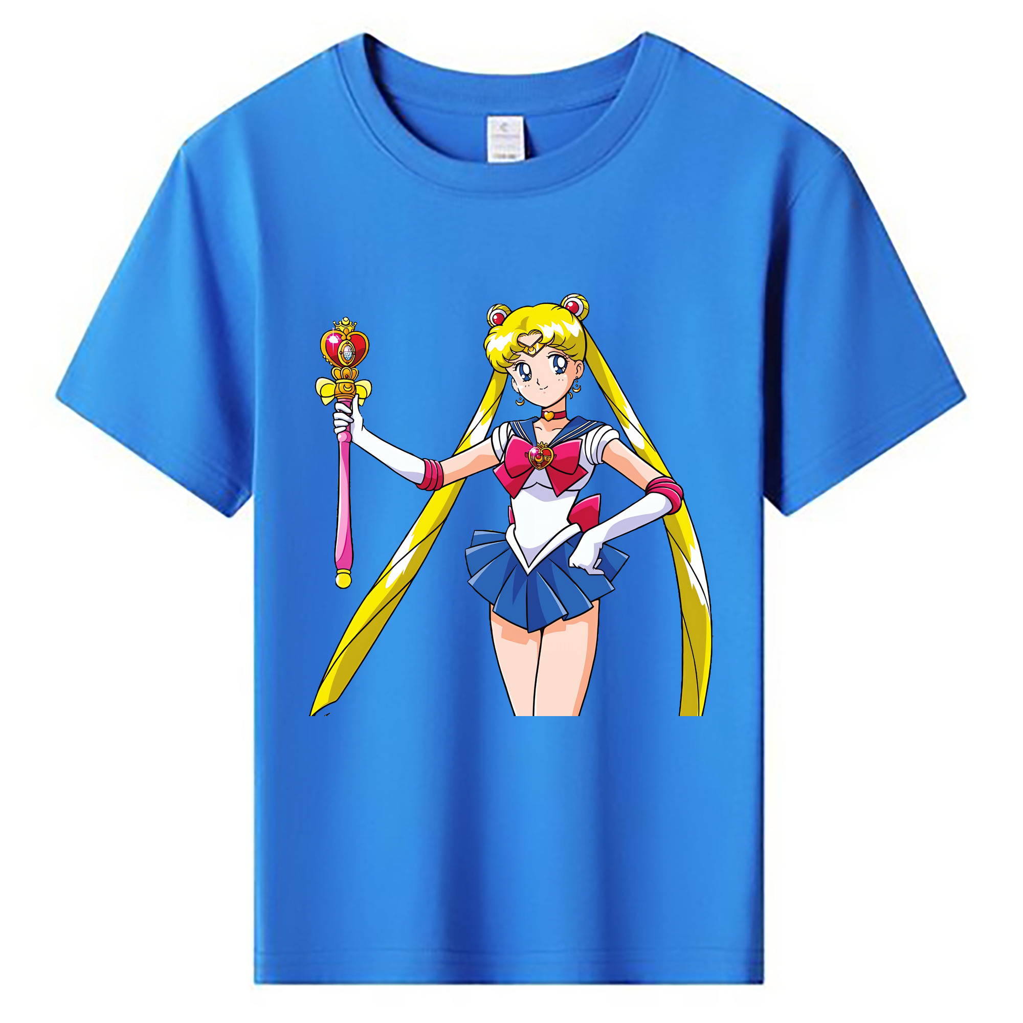 （画像用） 美少女戦士セーラームーン 月野 うさぎ つきの うさぎ Sailor Moon Tsukino Usagi 綿100％キッズTシャツ（フロントプリント）